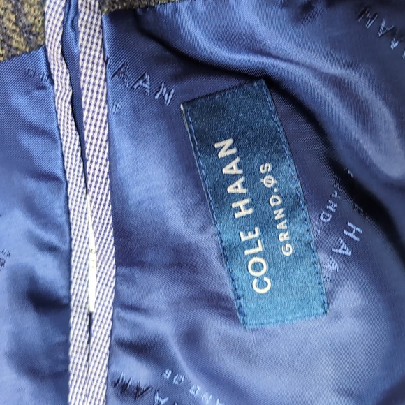 Cole Haan Men's Wool/Polyester Green/Blue Checked Blazer Size 44S. - Picture 6 of 9